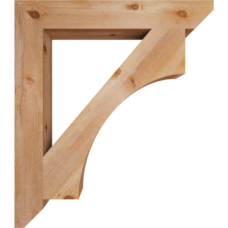 H 6 po x P 6 po Support en bois / corbeau, Cèdre rouge, H 48 po x l 6 po x P 42 po