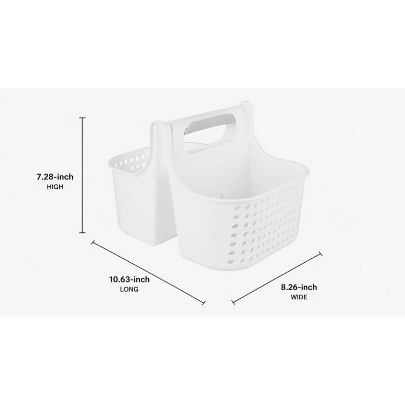 Micelle Freestanding Portable Shower Caddy, Clear