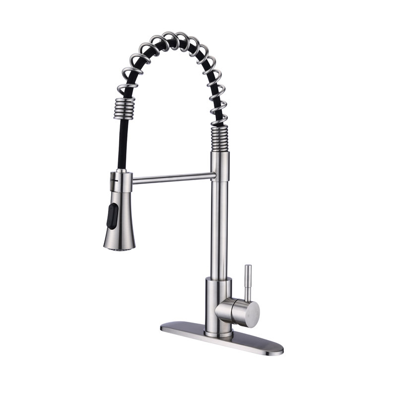 TITAMORE Pull Down Kitchen Faucet, Brushed Nickel