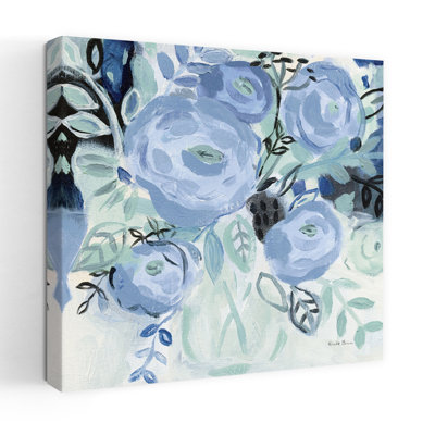 Art côtier avec fleurs noires