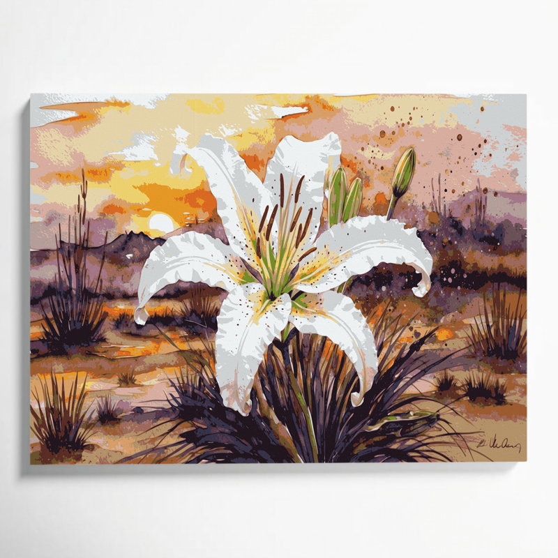 «Southwestern Plants Desert Lily», art sur toile beige 160, H 11 po x l 14 po