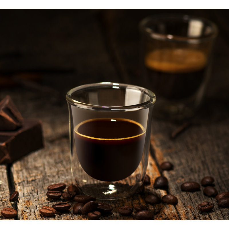 JoyJolt Javaah Double Wall Insulated Espresso Glasses, 2oz