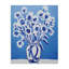 Toile à fleurs contrastantes bleues et blanches, design par lettré et doublé-1892105111