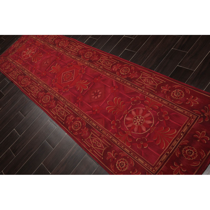 Tapis bourgogne de 3 po x 10 po Canora