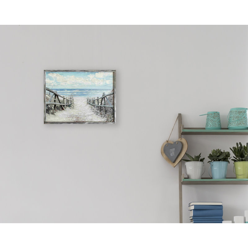 «The Beachside Fence Path», reproduction sur toile, H 12 po x l 16 po x P 1 po