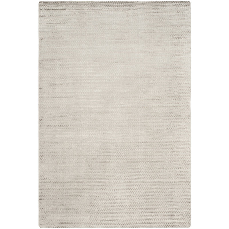 Tapis gris en coton tissé à plat à la main Mcelroy, Rectangle 4 pi x 6 pi