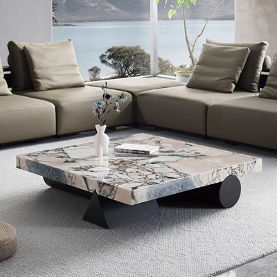 Modern light luxury simple marble coffee table