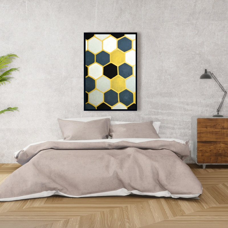 «Blue and Gold Cells», reproduction sur toile