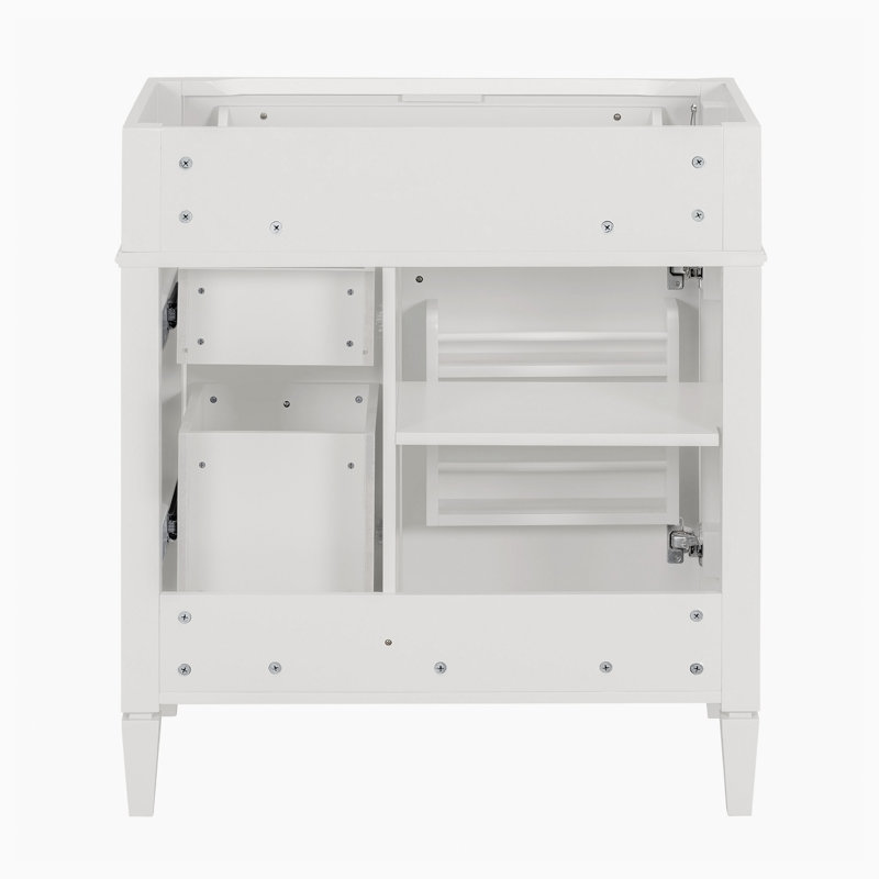 Base de meuble-lavabo simple 29,30 po seulement, Blanc