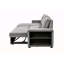 Canapé modulaire moderne en L avec lit escamotable, rangement, port USB et porte-gobelet - gris foncé-1437445270