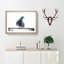 Pigeon Bird on a Wire - Picture Frame Painting Print on MDF-55583645-55583644