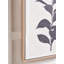 S/2 Natural And Black Leaf Print Canvases With Natural Frames - 2 Piece Single Picture Frame Set on Canvas
