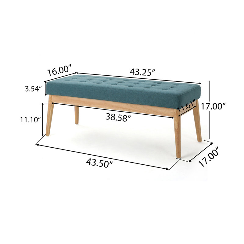 Versatile Ottoman Bench With Modern Design For Various Spaces, Teal