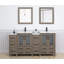  Ensemble de meuble-lavabo double 72 po avec miroir Modern-106870372