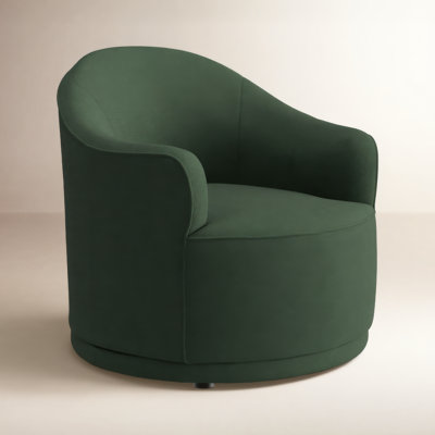 Upholstered Swivel Barrel Chair