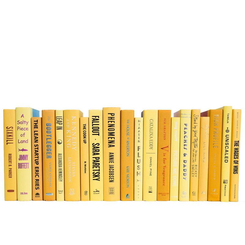 Decorative Books - Daffodil Books - Yellow Books By The Foot