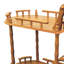 29 po de haut 2 tables à vin avec finition chêne, roues verrouillables pour un support stable et une belle finition chaleureuse