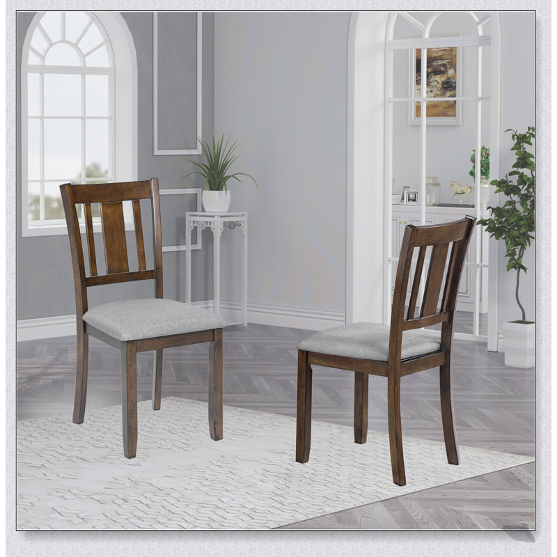 Ensemble de chaises de salle à manger élégantes pour 4 avec siège rembourré et structure en noyer durable, pour plus de confort et de style