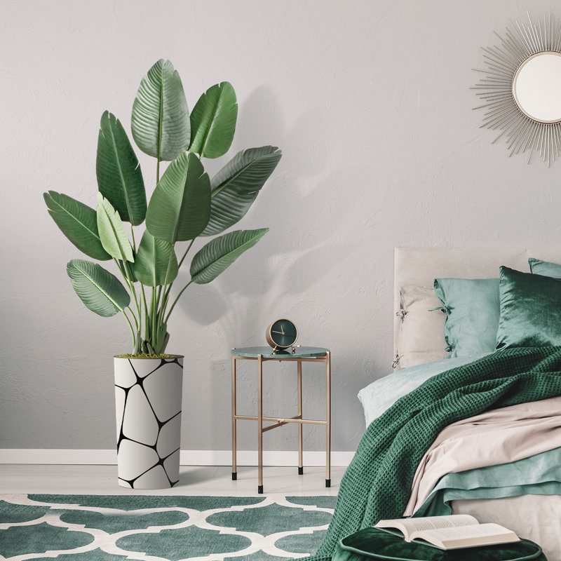 67" Tall Silk Bird of Paradise in Geometric Planter