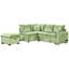 Lit modulaire convertible avec rangement, 2 coussins, ports électriques - Rangement ergonomique et agile, Douilles pour le salon, Design doux et confortable-2027944784