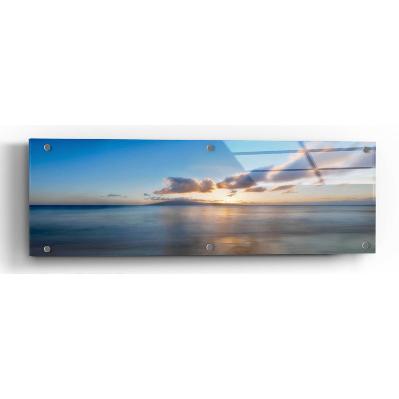 Bleu et jaune - impression sans cadre, H 16 po x l 48 po x P 0,2 po