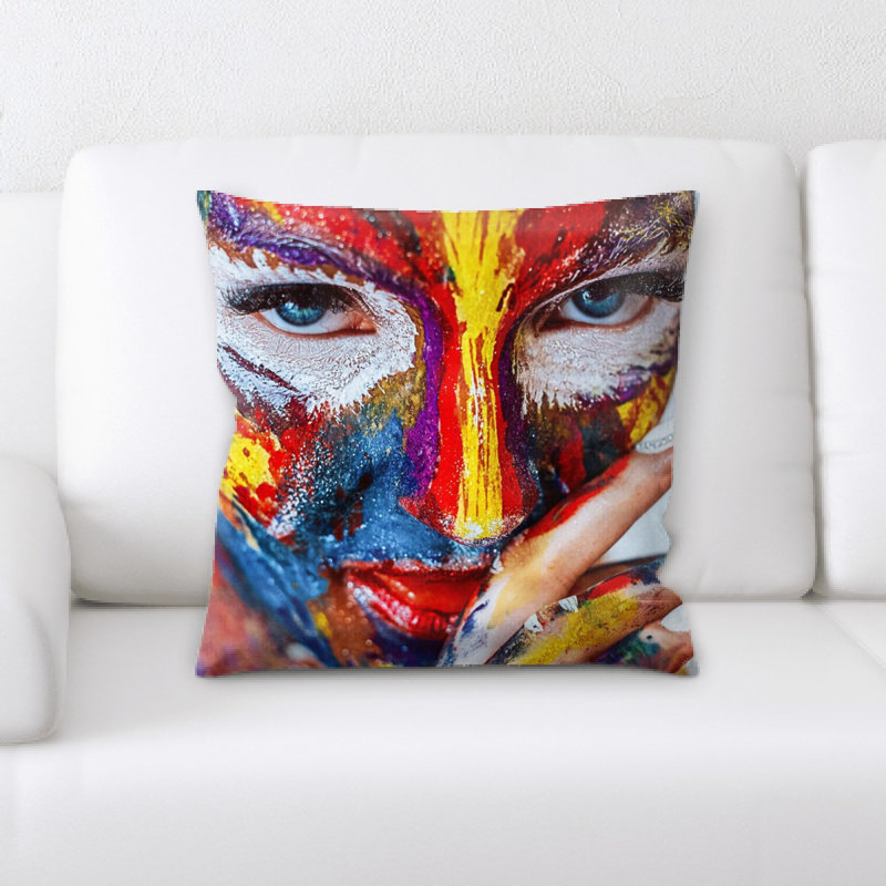 Housse et insert de coussin carré Paint