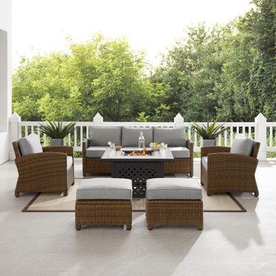 7 - Person Patio Conversation Set with Cushions