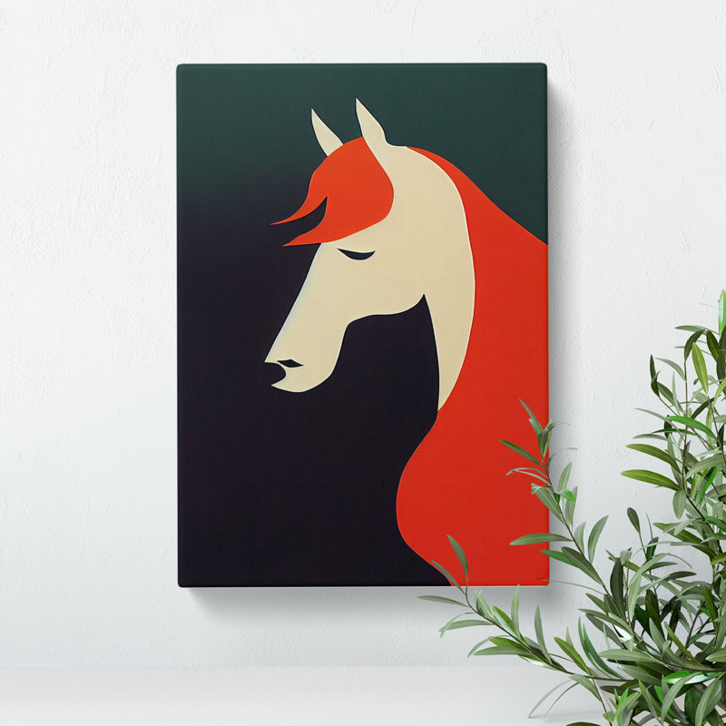 Abstract Horse No.8 - Wrapped Canvas, 60cm H x 40cm W x 3cm D