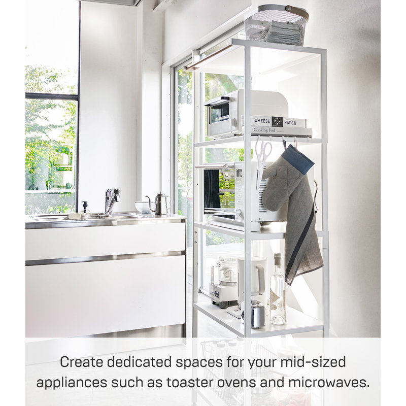 23.62" W Steel Shelving Unit, White