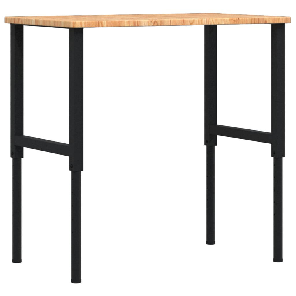100cm W Solid Wood Top Height-Adjustable Workbench