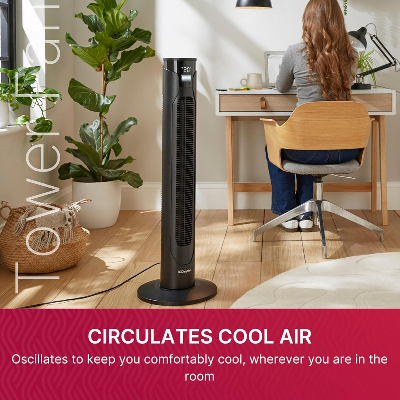 Dimplex Tower Fan with LED Display, Sleep Timer and Remote Control ...
