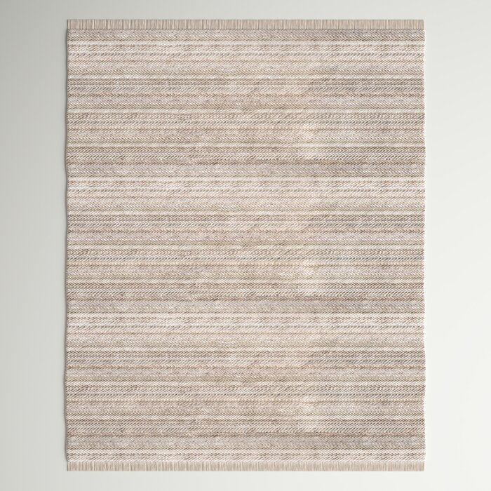 Sand & Stable Patricia Flatweave Cotton Beige Rug & Reviews | Wayfair