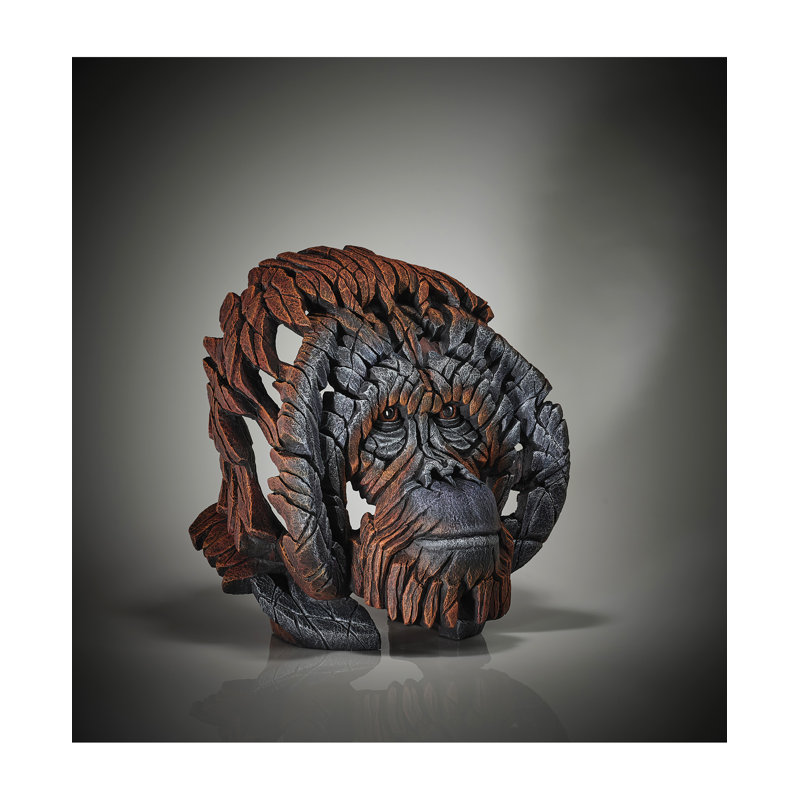 EDGE Sculpture Orangutan Bust 16.2in H