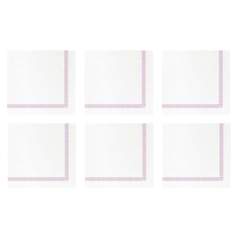 Ensemble de 20 serviettes de table Furniture, Rose, 8 po carré