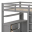 Lit mezzanine avec tiroirs, bureau et garde-robe-106491189