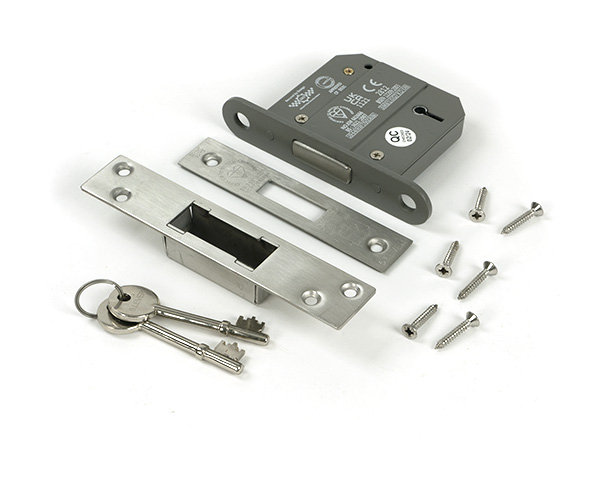 Lever BS Dead Lock, Satin Chrome
