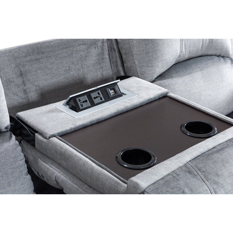 Alaiyna Wide Home Theater Recliner Recliner, 3, Grey