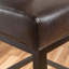 Tabouret de comptoir pivotant en cuir synthétique de 28 po avec pieds en bois massif