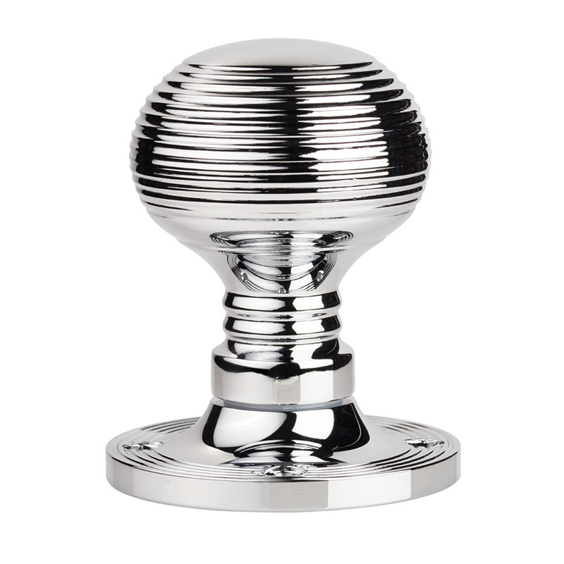 Queen Anne Double Dummy Door Knob, Polished Chrome