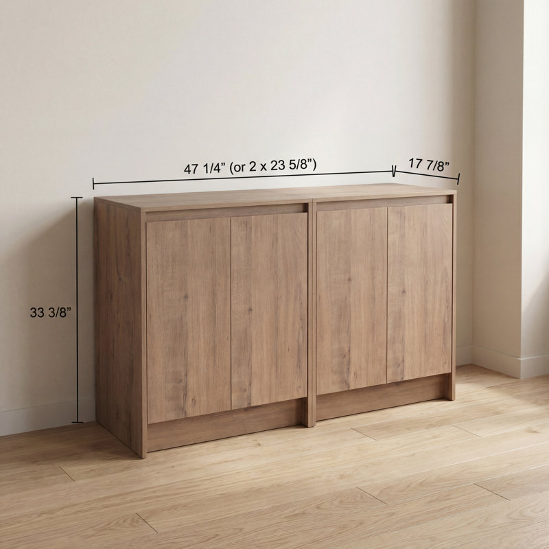 Buffet de bar avec rangement Morvano, H 33,5 po x l 47,2 po x P 18 po