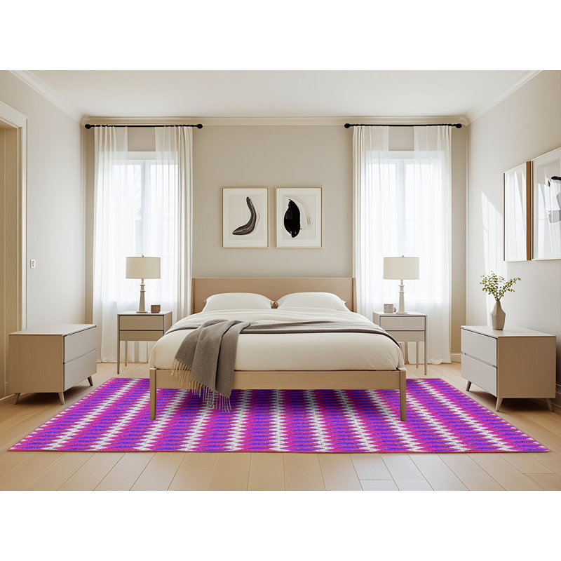 Tapis décoratif à motif géométrique de Reisinger, Rectangle 5 pi x 8 pi
