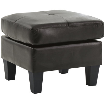 Noir élégant pour les espaces modernes loft - H 19 po x l 23 po x P 23 po, sans assemblage, confortable, rembourrage en mousse assemblage décontracté et chic requis, finition classique