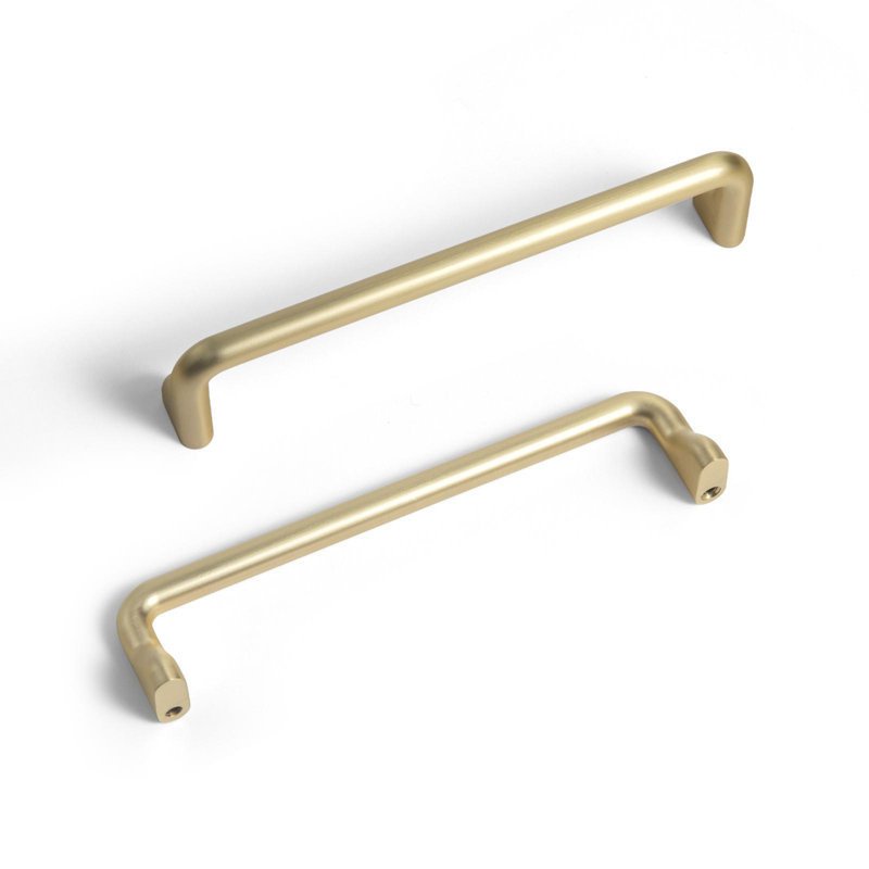 Poignée barre 5 po American Classic Style, Laiton brossé clair