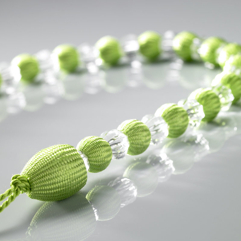 Canaan Earl Beaded Curtain Tieback, Lime