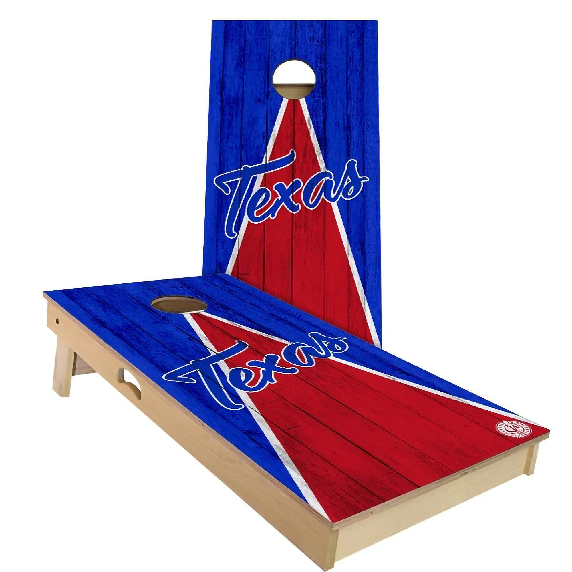 Skip's Garage Chicago Triangle Themed Cornhole Set-Backyard 2x4 (Corn Bags) -Include Case+Hole Lights (ケース+ホールライト) Skip\u0027s Garage Chicago Triangle Baseball Outdoor Cornhole Board Set