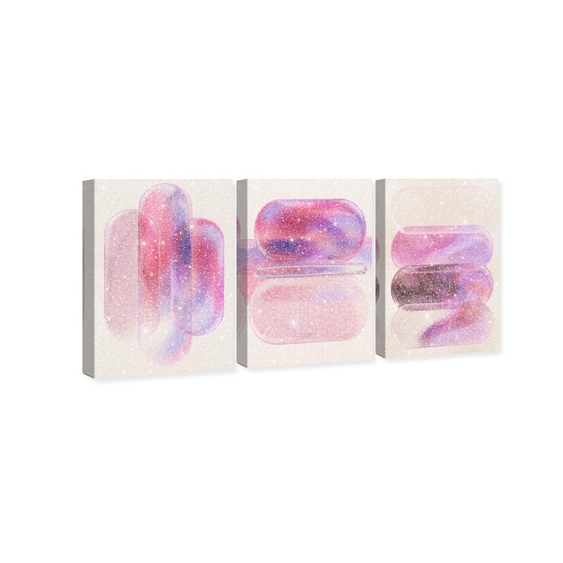 Rose Topaz Set Set by Oliver Gal, 45"H x 30"W, Gallery Wrapped