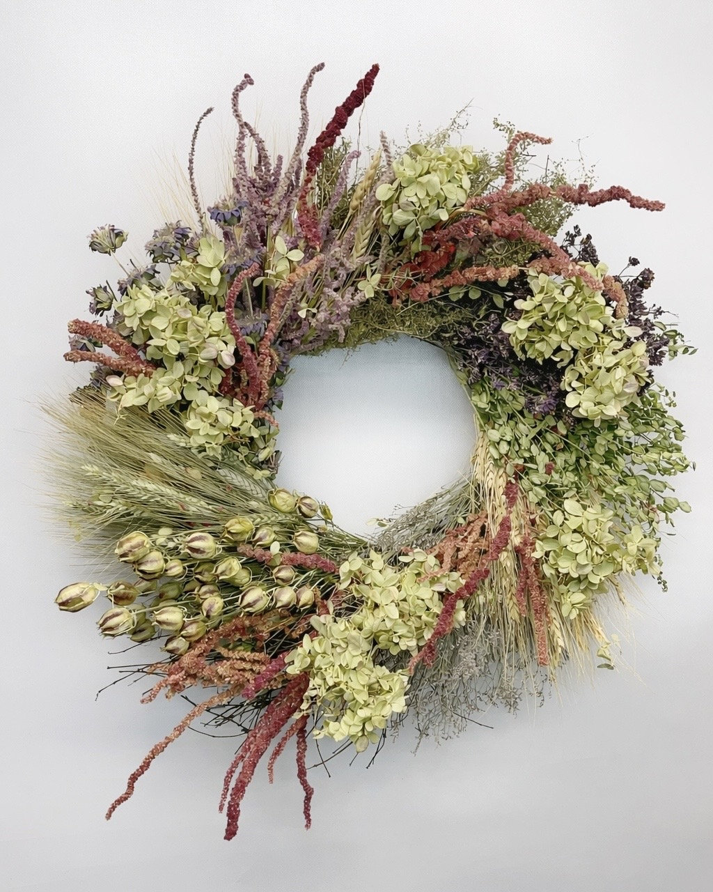 22" Handcrafted Hydrangea Wreath