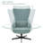 Hanayo Swivel Recliner with Ottoman，Manual Recliner Velvet Fabric Accent Chair
