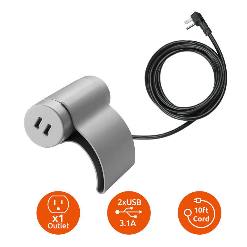 13 Tamper Resistant Single Outlet, Light Gray