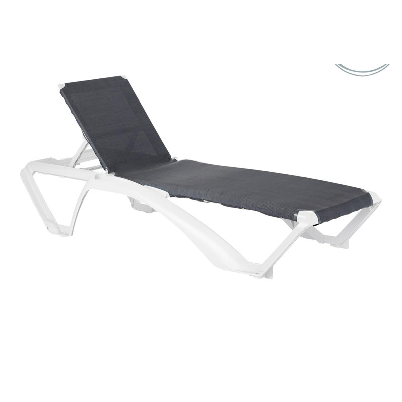 190cm Long Reclining Single Chaise, Demin